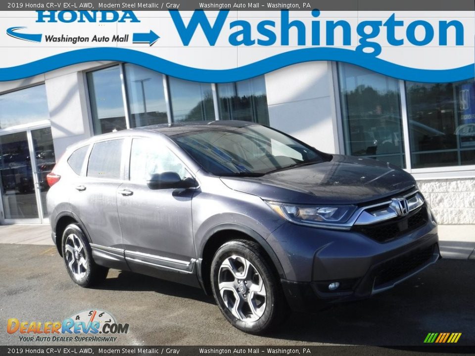 2019 Honda CR-V EX-L AWD Modern Steel Metallic / Gray Photo #1