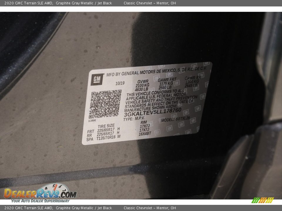 2020 GMC Terrain SLE AWD Graphite Gray Metallic / Jet Black Photo #21