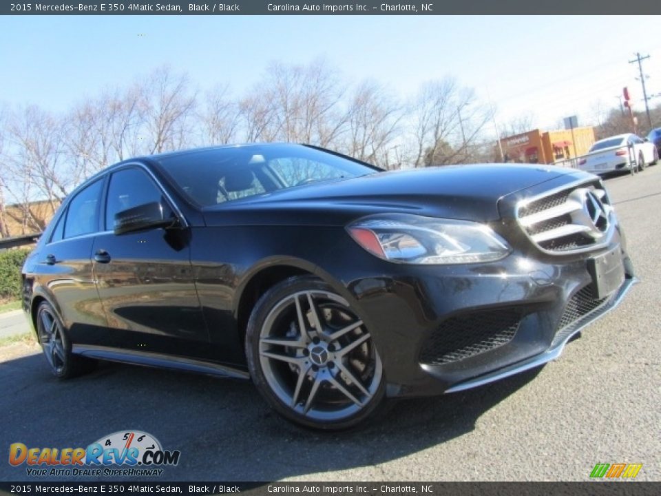 2015 Mercedes-Benz E 350 4Matic Sedan Black / Black Photo #1