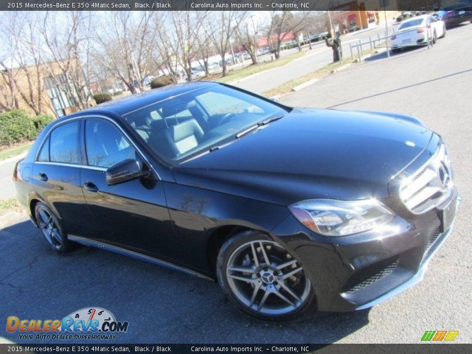 2015 Mercedes-Benz E 350 4Matic Sedan Black / Black Photo #3