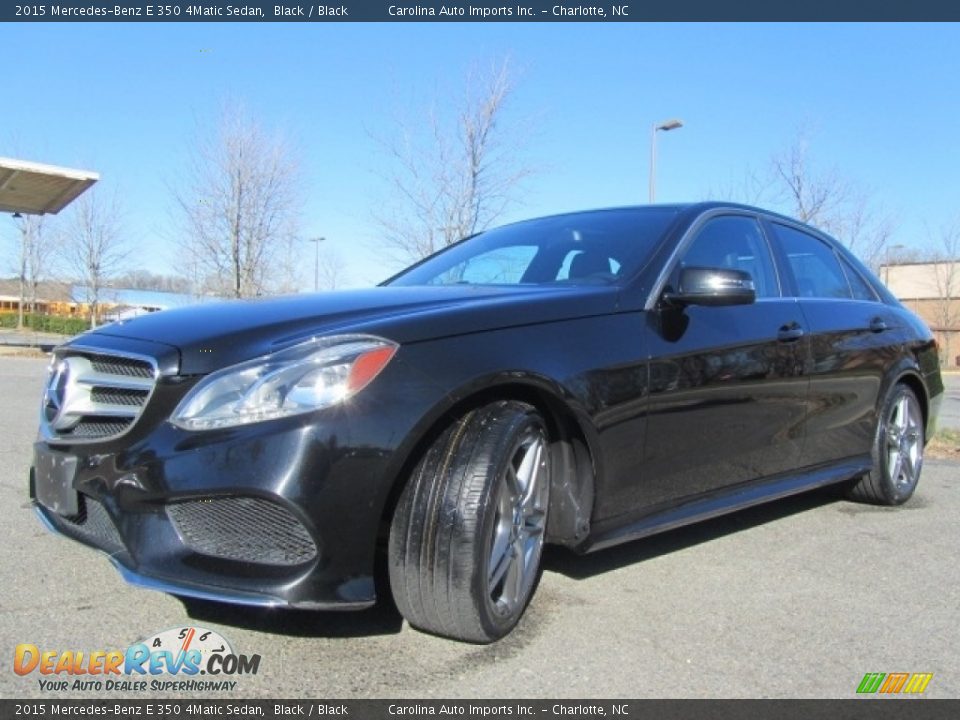 2015 Mercedes-Benz E 350 4Matic Sedan Black / Black Photo #6