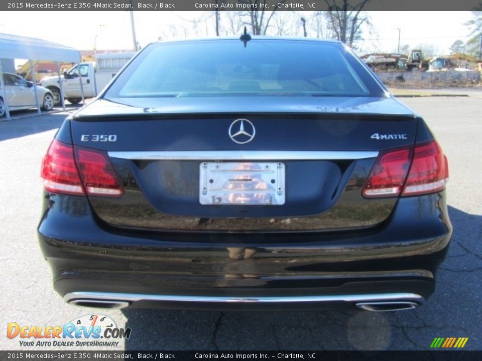 2015 Mercedes-Benz E 350 4Matic Sedan Black / Black Photo #9