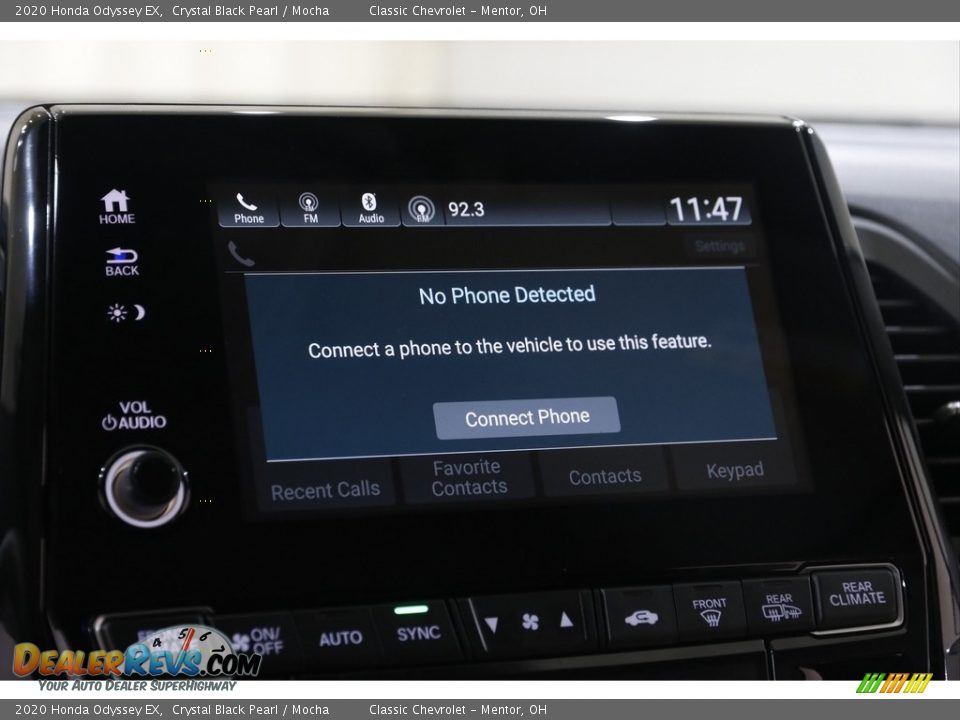 2020 Honda Odyssey EX Crystal Black Pearl / Mocha Photo #11