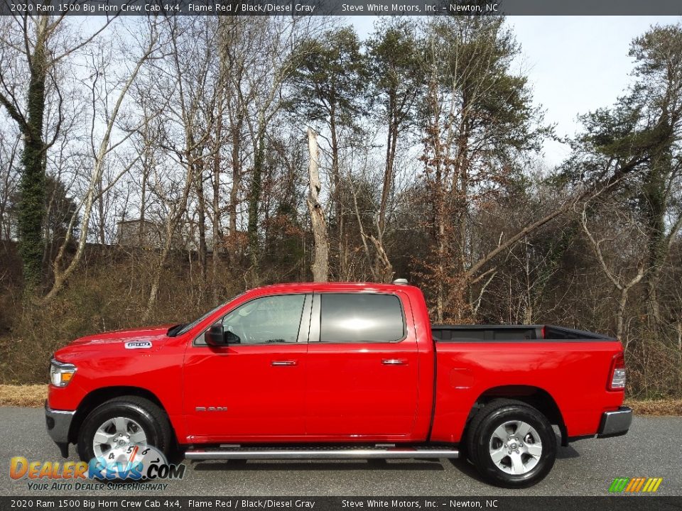 2020 Ram 1500 Big Horn Crew Cab 4x4 Flame Red / Black/Diesel Gray Photo #1