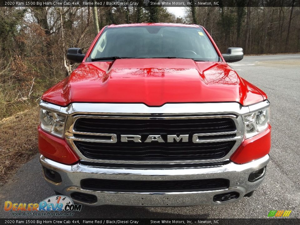 2020 Ram 1500 Big Horn Crew Cab 4x4 Flame Red / Black/Diesel Gray Photo #3