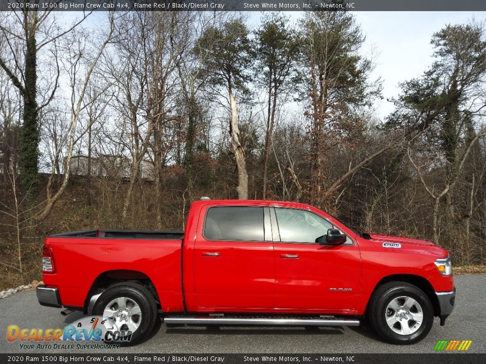 2020 Ram 1500 Big Horn Crew Cab 4x4 Flame Red / Black/Diesel Gray Photo #5