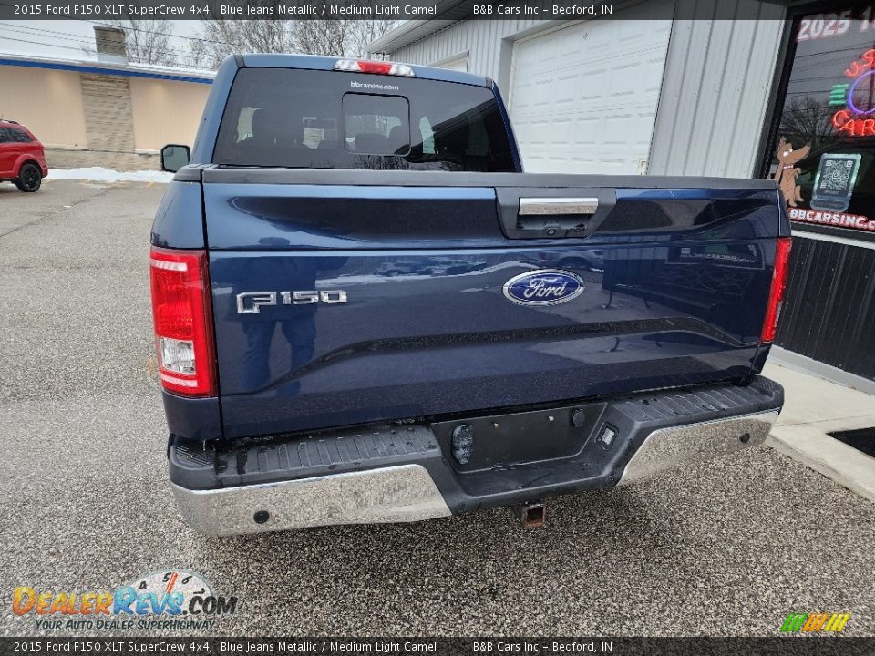 2015 Ford F150 XLT SuperCrew 4x4 Blue Jeans Metallic / Medium Light Camel Photo #10