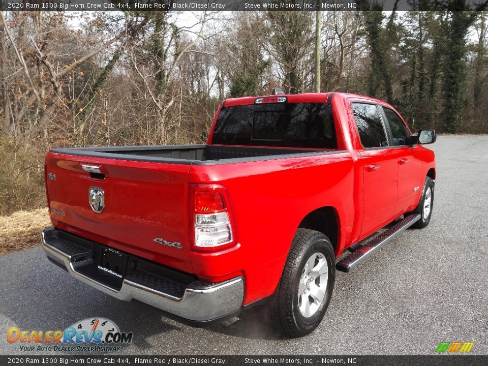 2020 Ram 1500 Big Horn Crew Cab 4x4 Flame Red / Black/Diesel Gray Photo #6