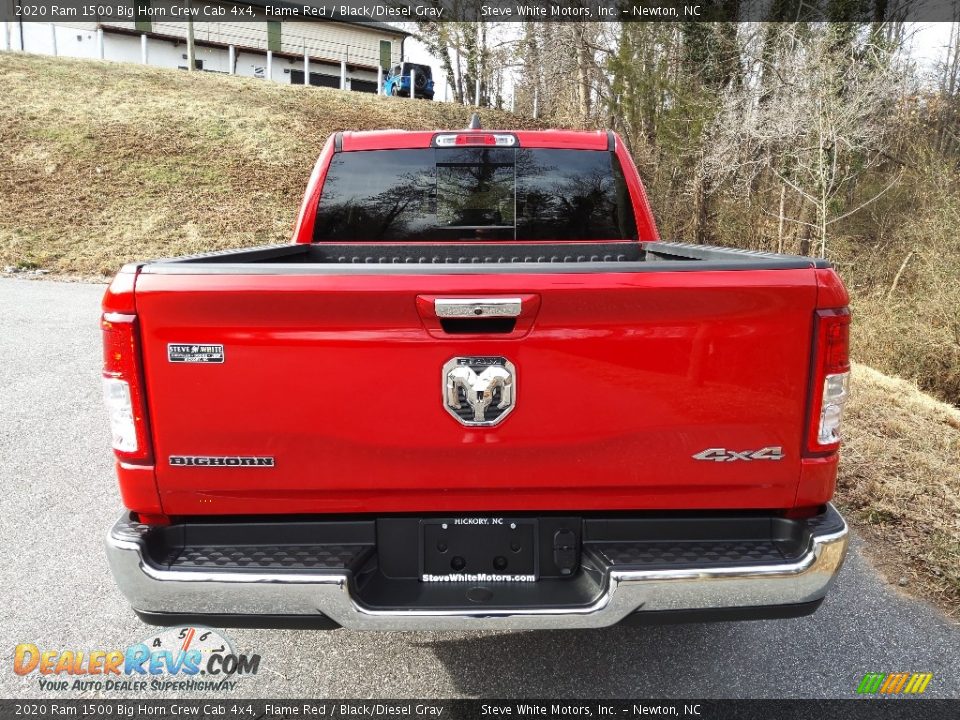 2020 Ram 1500 Big Horn Crew Cab 4x4 Flame Red / Black/Diesel Gray Photo #7