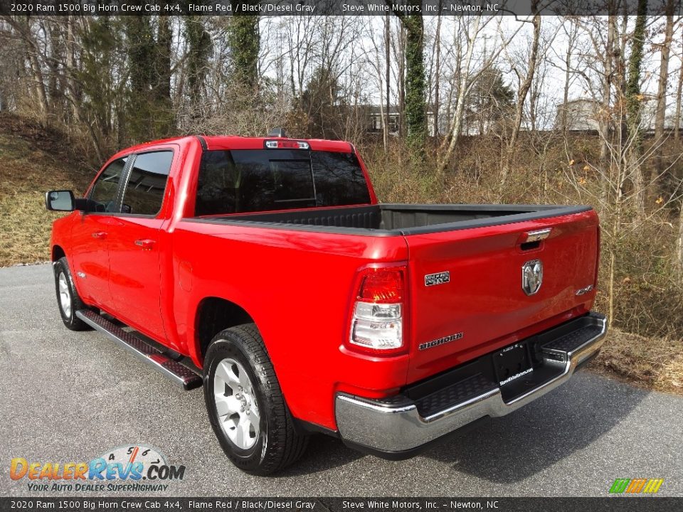 2020 Ram 1500 Big Horn Crew Cab 4x4 Flame Red / Black/Diesel Gray Photo #9