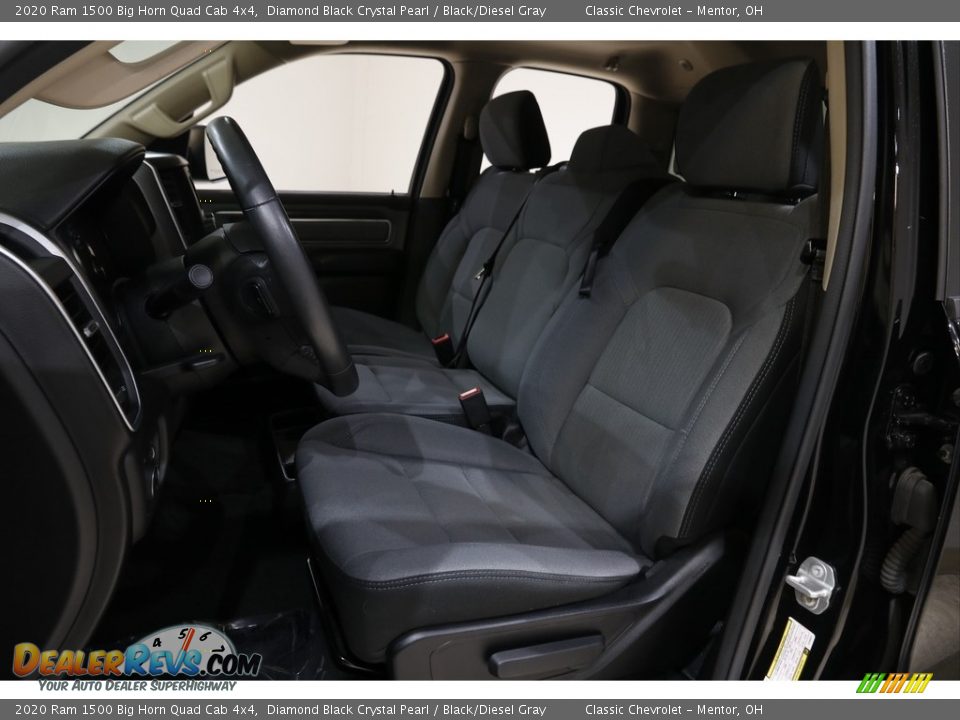 2020 Ram 1500 Big Horn Quad Cab 4x4 Diamond Black Crystal Pearl / Black/Diesel Gray Photo #5