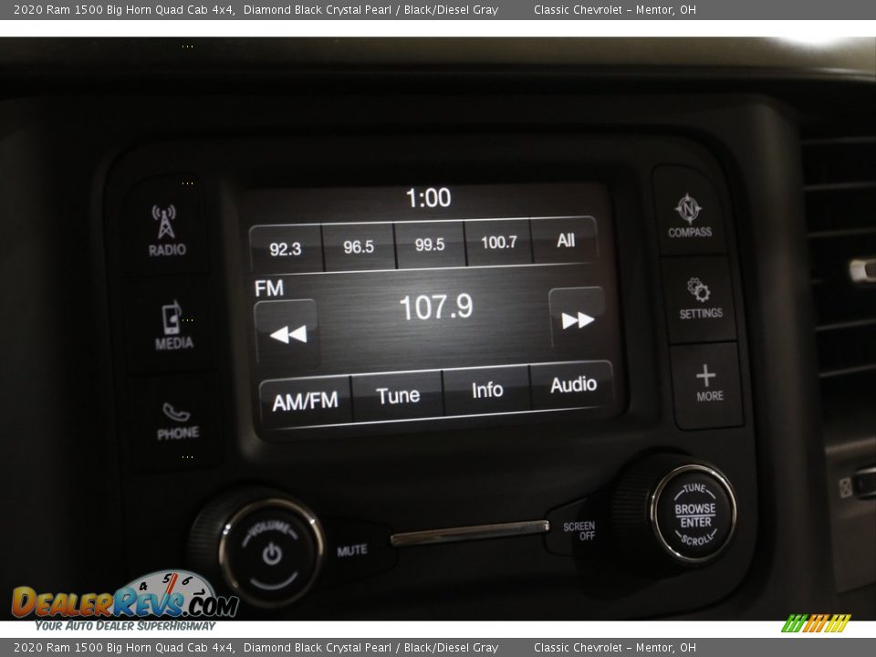 2020 Ram 1500 Big Horn Quad Cab 4x4 Diamond Black Crystal Pearl / Black/Diesel Gray Photo #10