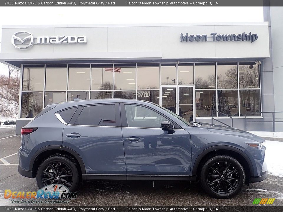 2023 Mazda CX-5 S Carbon Edition AWD Polymetal Gray / Red Photo #1