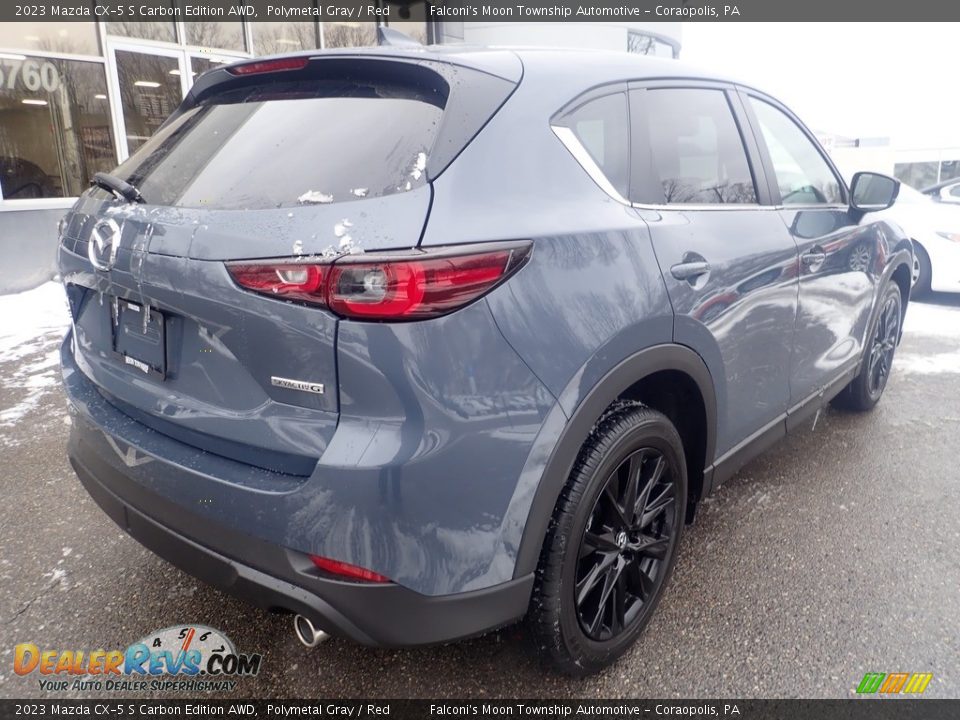 2023 Mazda CX-5 S Carbon Edition AWD Polymetal Gray / Red Photo #2