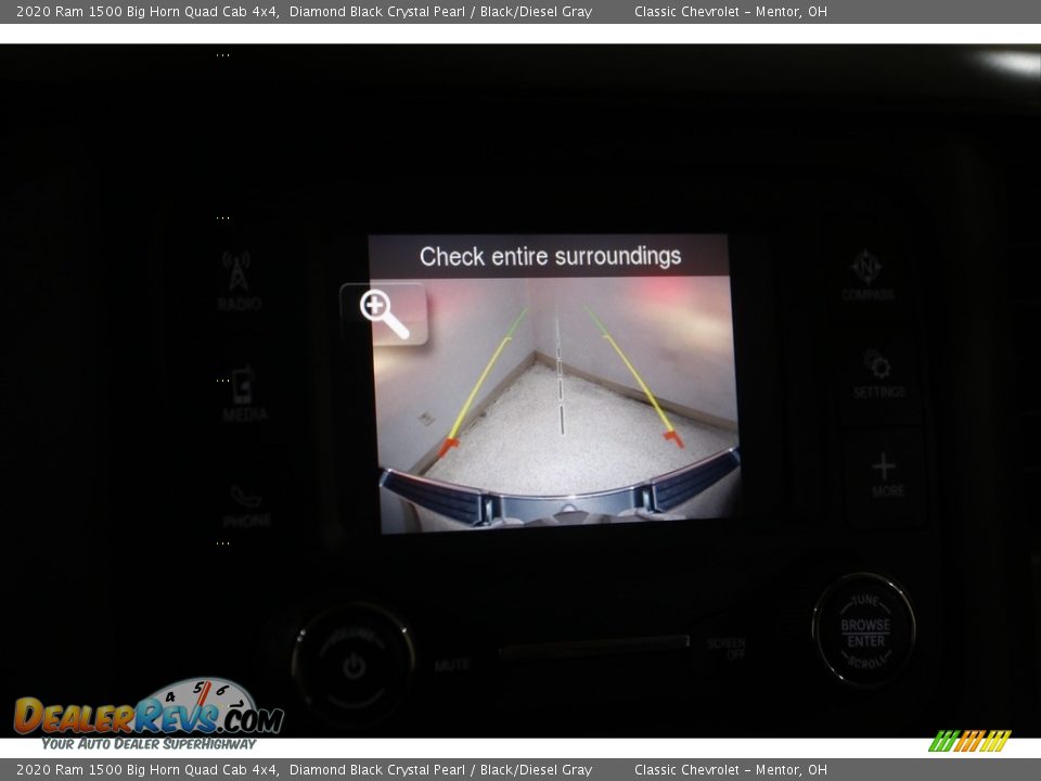 2020 Ram 1500 Big Horn Quad Cab 4x4 Diamond Black Crystal Pearl / Black/Diesel Gray Photo #12