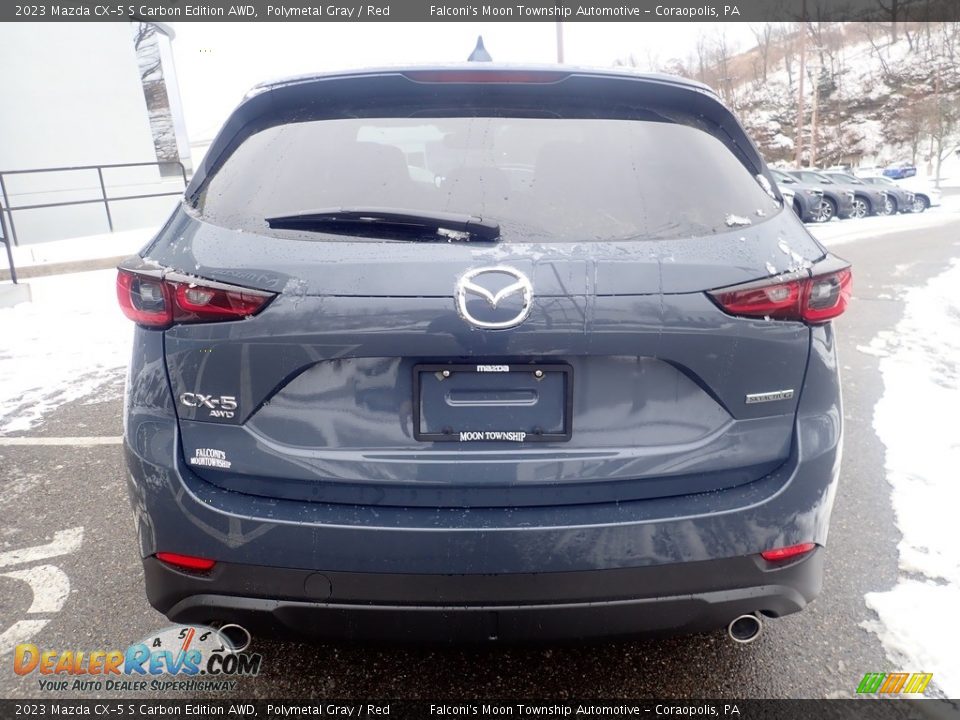 2023 Mazda CX-5 S Carbon Edition AWD Polymetal Gray / Red Photo #3