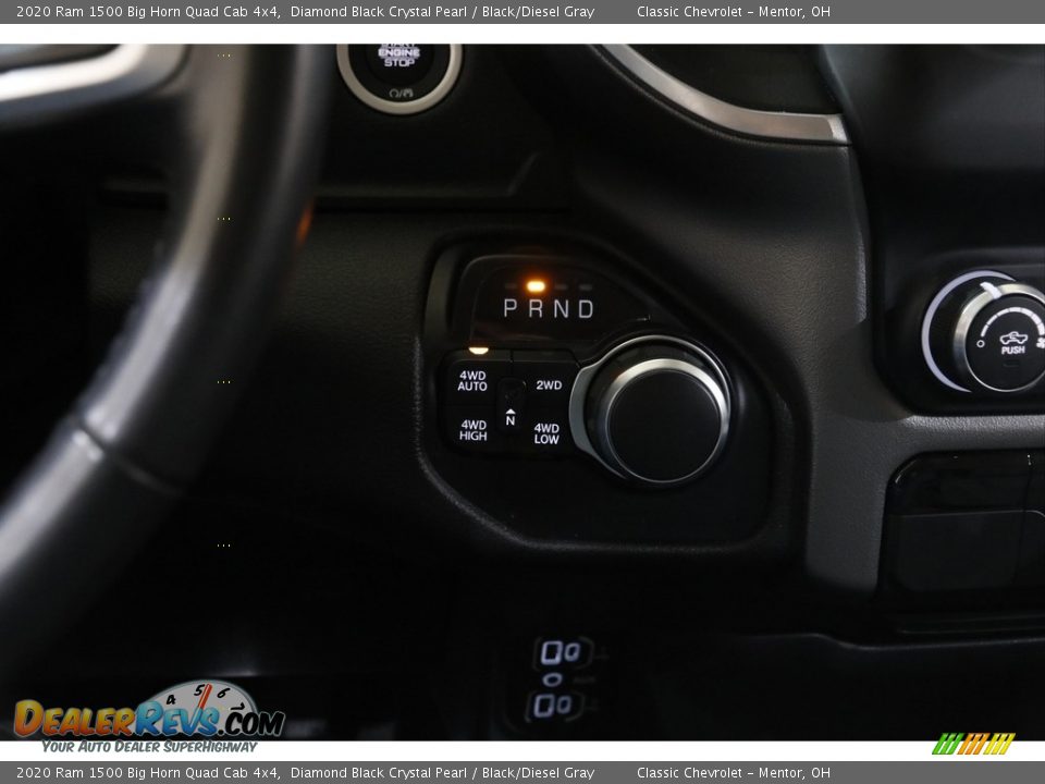 2020 Ram 1500 Big Horn Quad Cab 4x4 Diamond Black Crystal Pearl / Black/Diesel Gray Photo #13