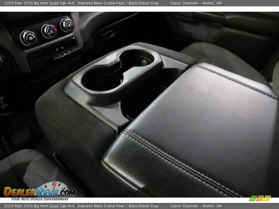 2020 Ram 1500 Big Horn Quad Cab 4x4 Diamond Black Crystal Pearl / Black/Diesel Gray Photo #14