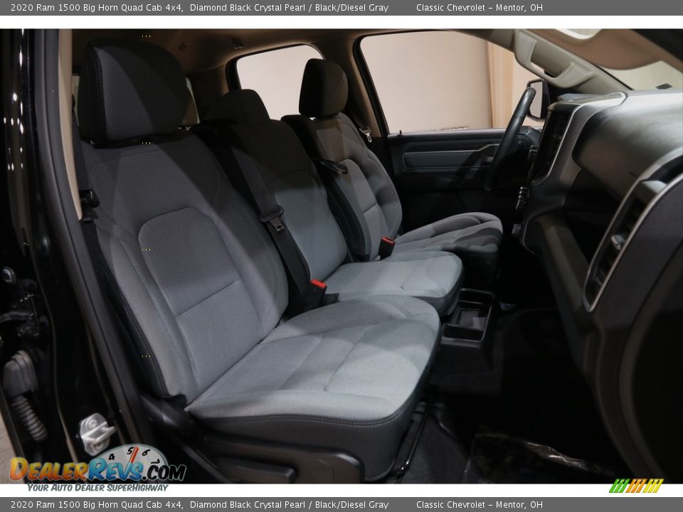 2020 Ram 1500 Big Horn Quad Cab 4x4 Diamond Black Crystal Pearl / Black/Diesel Gray Photo #15