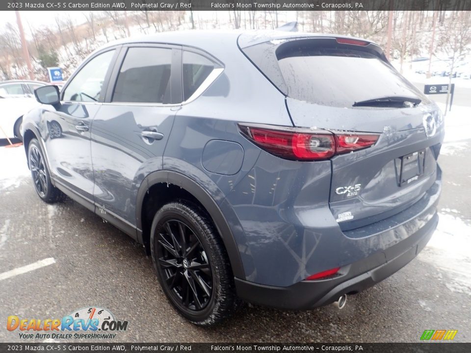 2023 Mazda CX-5 S Carbon Edition AWD Polymetal Gray / Red Photo #5