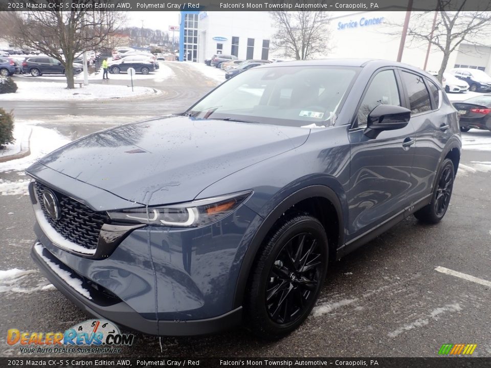 2023 Mazda CX-5 S Carbon Edition AWD Polymetal Gray / Red Photo #7