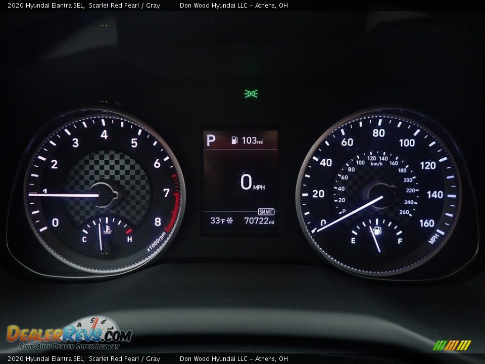 2020 Hyundai Elantra SEL Scarlet Red Pearl / Gray Photo #26