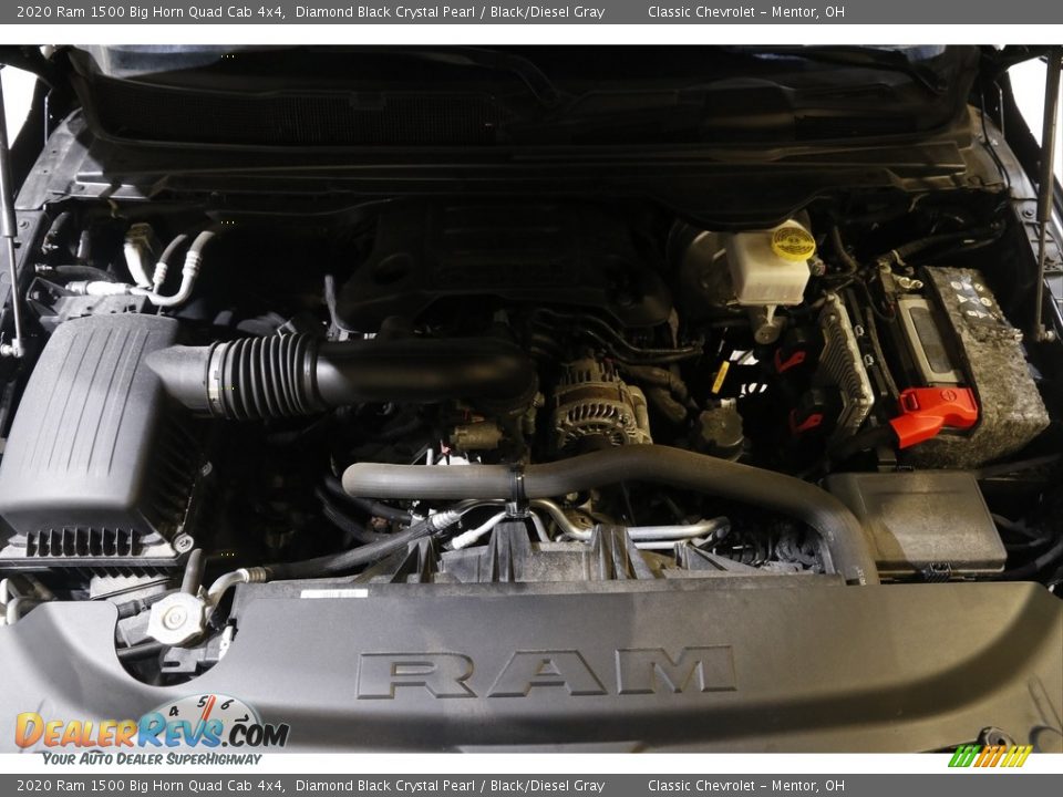 2020 Ram 1500 Big Horn Quad Cab 4x4 Diamond Black Crystal Pearl / Black/Diesel Gray Photo #19