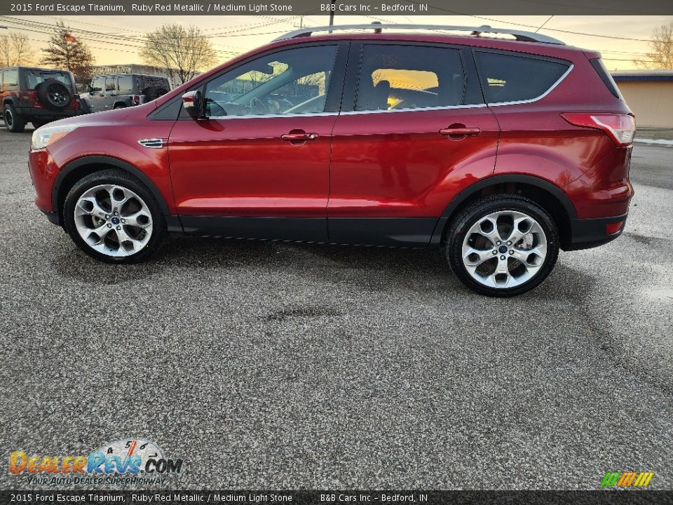 2015 Ford Escape Titanium Ruby Red Metallic / Medium Light Stone Photo #1