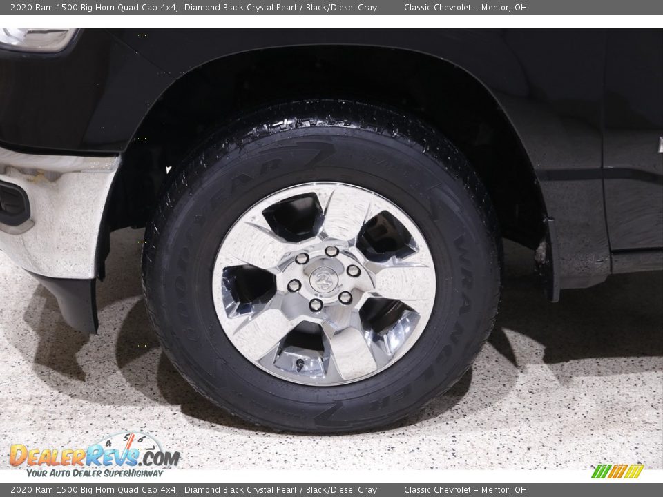 2020 Ram 1500 Big Horn Quad Cab 4x4 Diamond Black Crystal Pearl / Black/Diesel Gray Photo #20