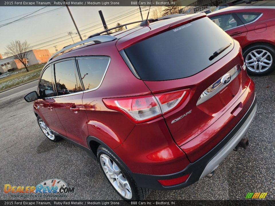 2015 Ford Escape Titanium Ruby Red Metallic / Medium Light Stone Photo #7