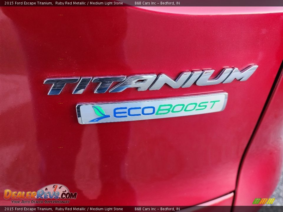 2015 Ford Escape Titanium Ruby Red Metallic / Medium Light Stone Photo #8