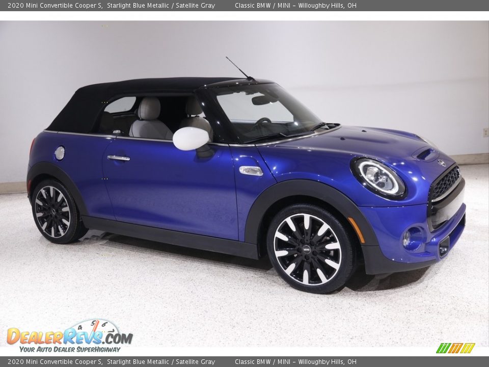 2020 Mini Convertible Cooper S Starlight Blue Metallic / Satellite Gray Photo #2