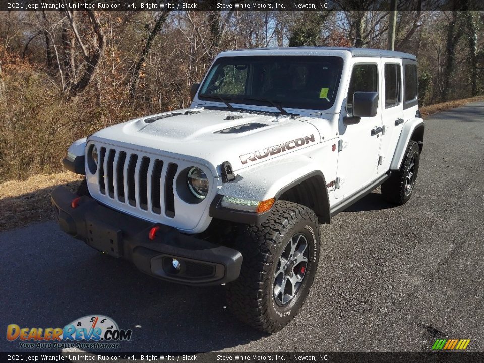 2021 Jeep Wrangler Unlimited Rubicon 4x4 Bright White / Black Photo #2
