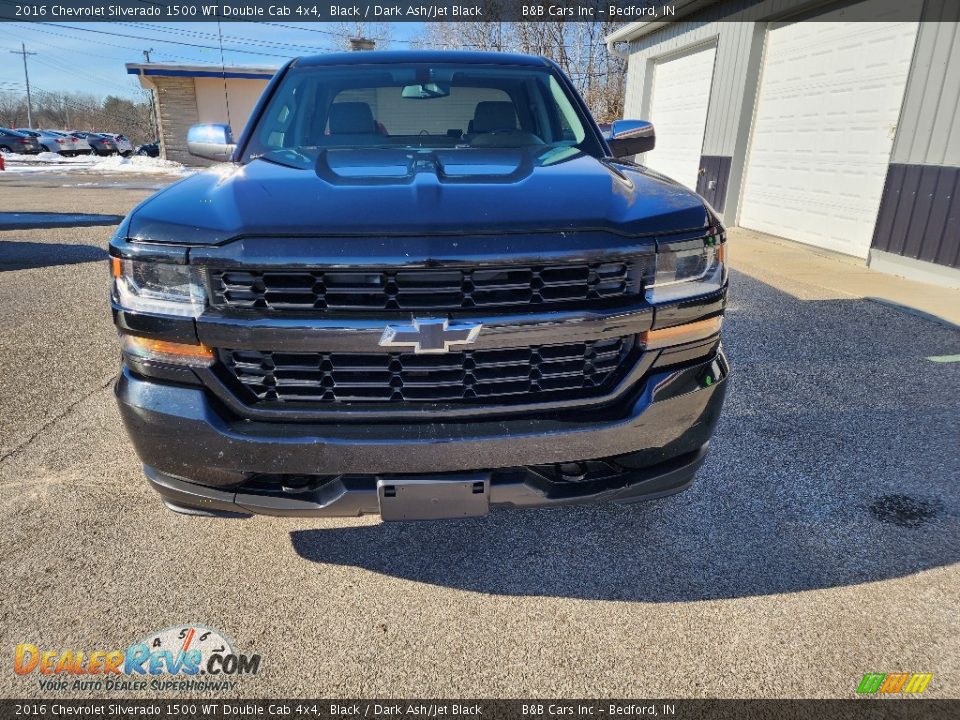 2016 Chevrolet Silverado 1500 WT Double Cab 4x4 Black / Dark Ash/Jet Black Photo #3