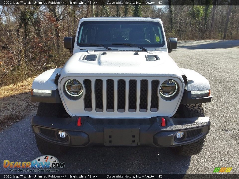 2021 Jeep Wrangler Unlimited Rubicon 4x4 Bright White / Black Photo #3