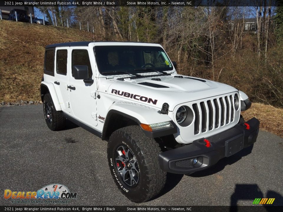 2021 Jeep Wrangler Unlimited Rubicon 4x4 Bright White / Black Photo #4