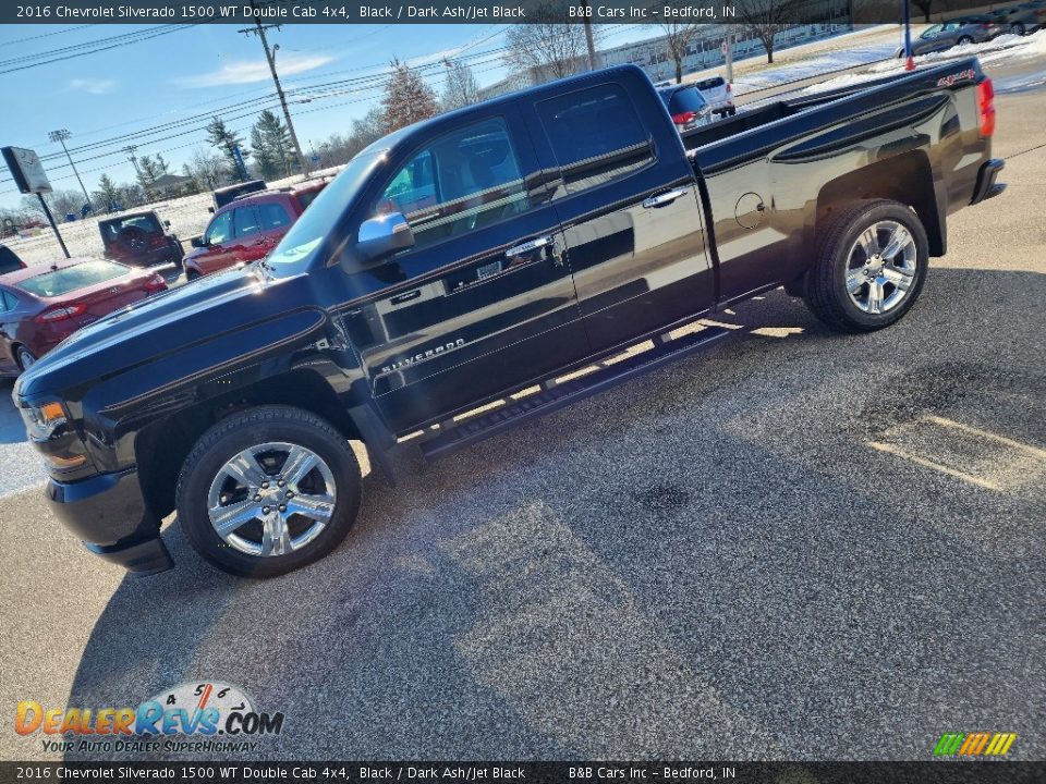 2016 Chevrolet Silverado 1500 WT Double Cab 4x4 Black / Dark Ash/Jet Black Photo #5