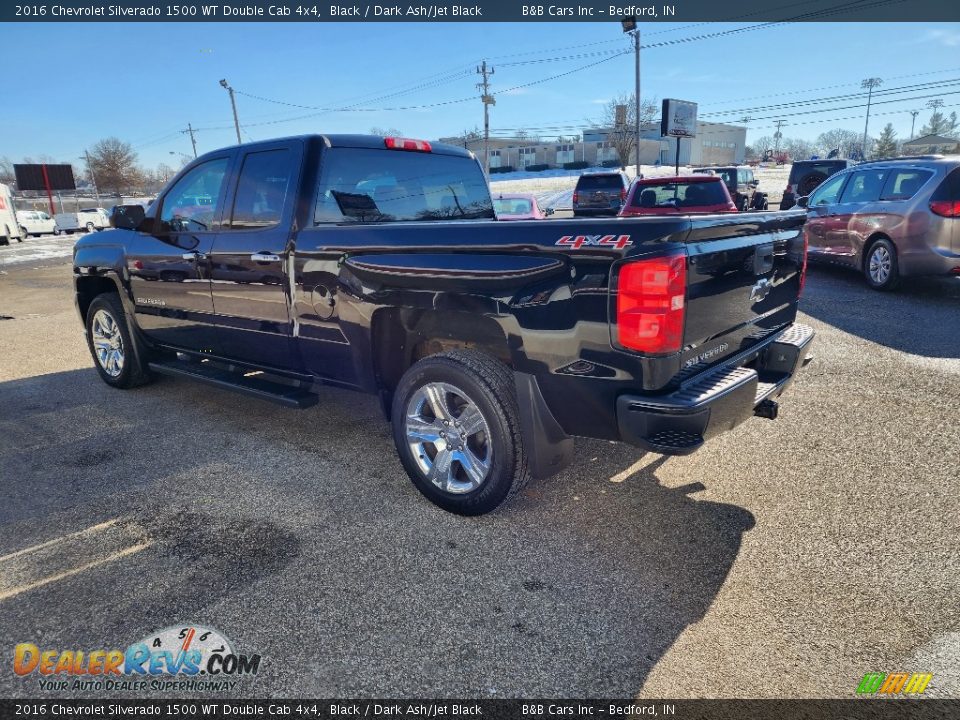 2016 Chevrolet Silverado 1500 WT Double Cab 4x4 Black / Dark Ash/Jet Black Photo #6