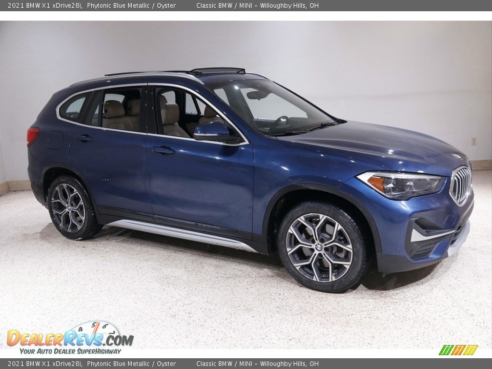 2021 BMW X1 xDrive28i Phytonic Blue Metallic / Oyster Photo #1