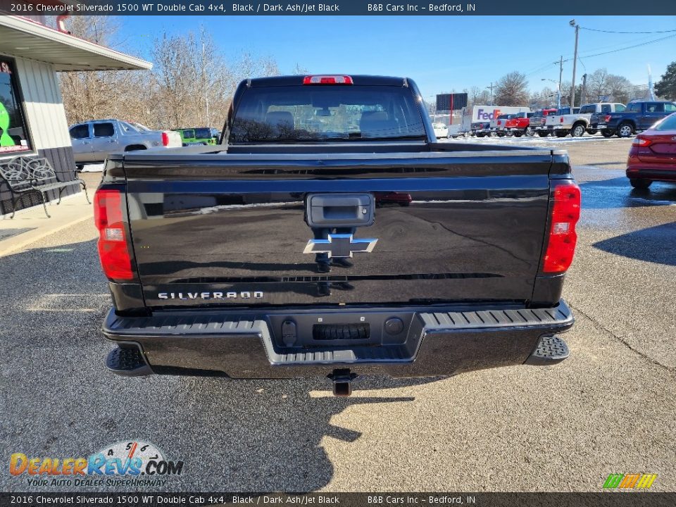 2016 Chevrolet Silverado 1500 WT Double Cab 4x4 Black / Dark Ash/Jet Black Photo #7