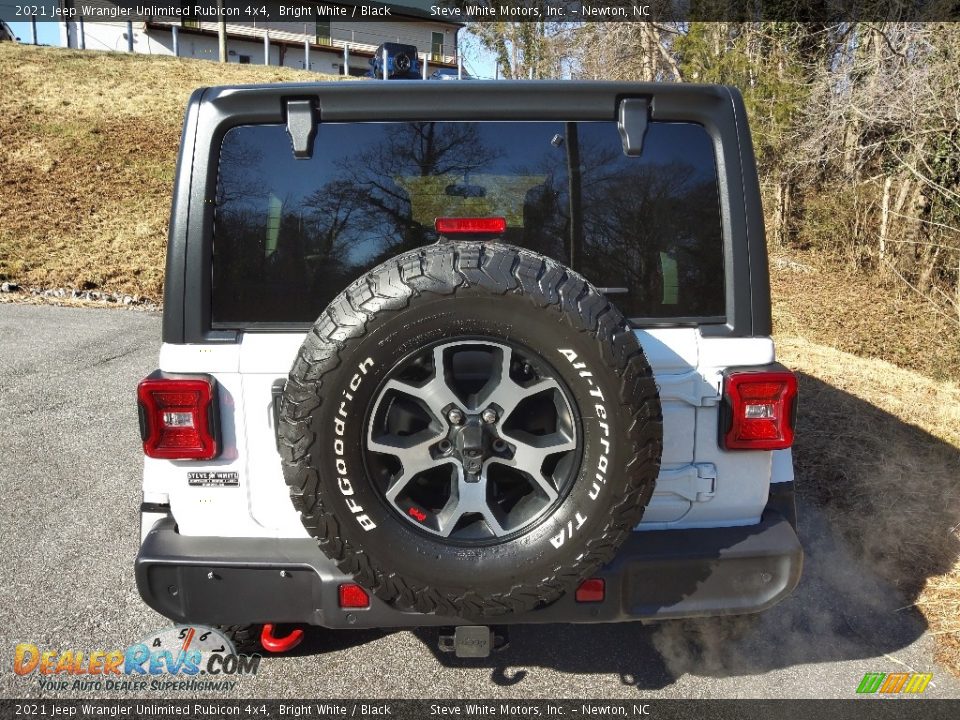 2021 Jeep Wrangler Unlimited Rubicon 4x4 Bright White / Black Photo #7