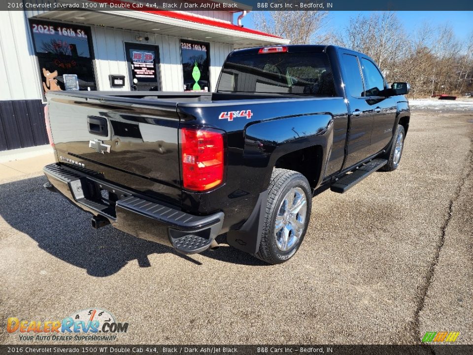 2016 Chevrolet Silverado 1500 WT Double Cab 4x4 Black / Dark Ash/Jet Black Photo #8