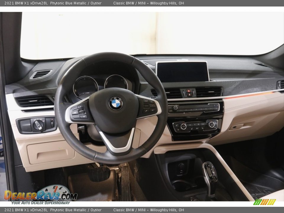 2021 BMW X1 xDrive28i Phytonic Blue Metallic / Oyster Photo #6