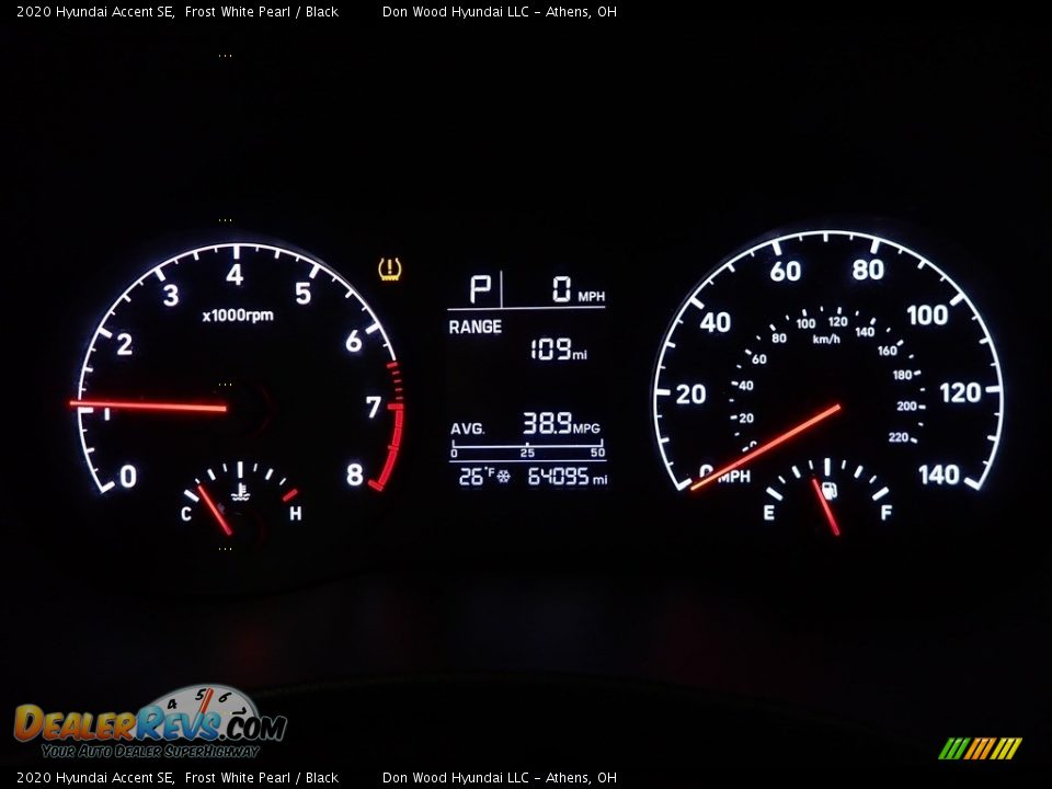 2020 Hyundai Accent SE Frost White Pearl / Black Photo #26