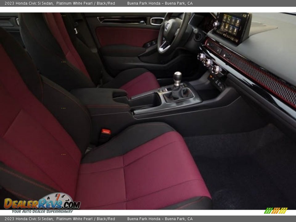 2023 Honda Civic Si Sedan Platinum White Pearl / Black/Red Photo #27