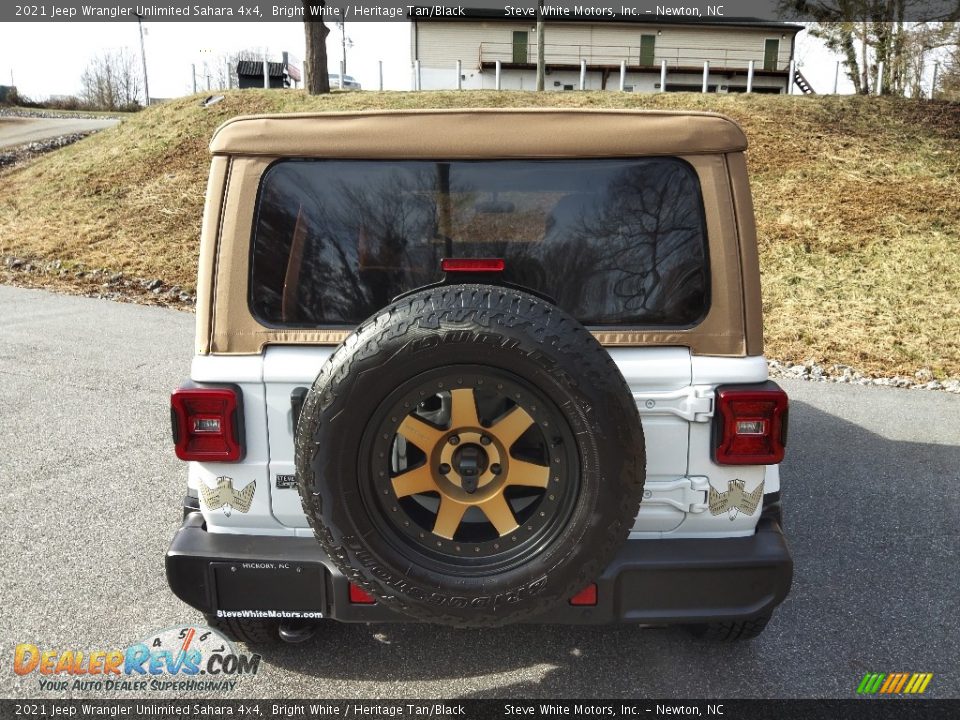 2021 Jeep Wrangler Unlimited Sahara 4x4 Bright White / Heritage Tan/Black Photo #7