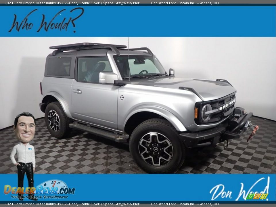 2021 Ford Bronco Outer Banks 4x4 2-Door Iconic Silver / Space Gray/Navy Pier Photo #1
