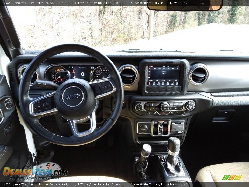 2021 Jeep Wrangler Unlimited Sahara 4x4 Bright White / Heritage Tan/Black Photo #18