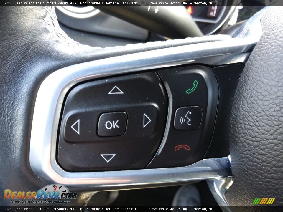 2021 Jeep Wrangler Unlimited Sahara 4x4 Bright White / Heritage Tan/Black Photo #19