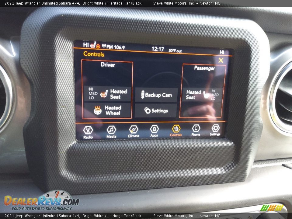 2021 Jeep Wrangler Unlimited Sahara 4x4 Bright White / Heritage Tan/Black Photo #23